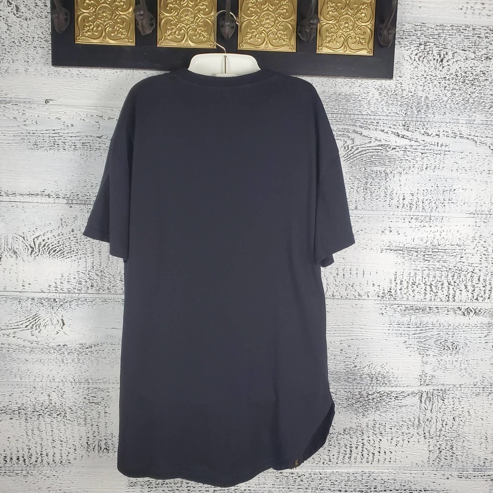 MJC Apparel Black Short Sleeves Zipper Casual Top - Picture 4 of 6